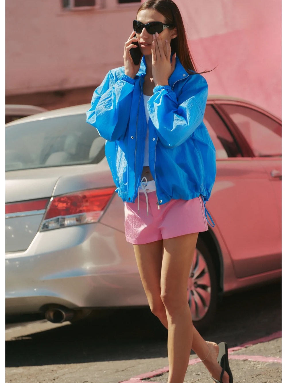 Zara NYLON GATHERED JACKET